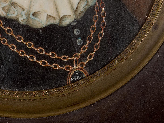 Signed: G. Berg, on the medal of the livery collar