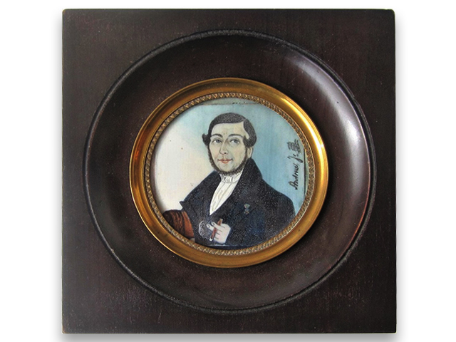 Portrait miniature of Andreest Jr.
