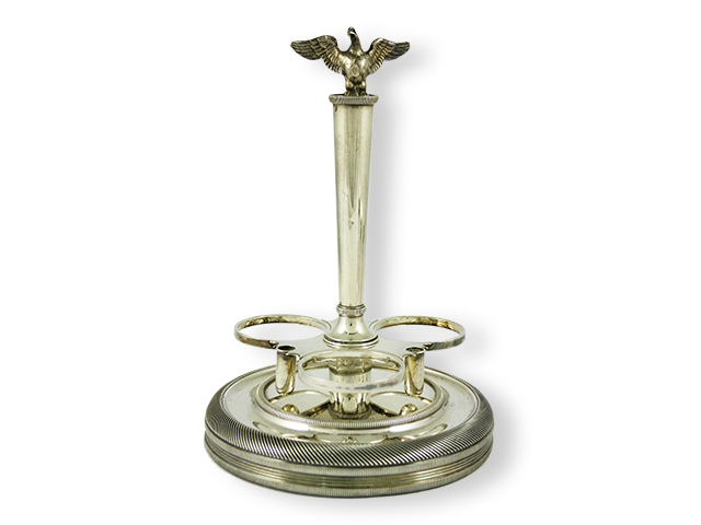 Dutch silver and cut crystal inkstand, Bennewitz & Zn. Amsterdam 1828