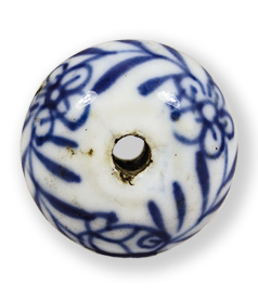Chinese blue and white porcelain spindle-whorl, late Ming ca. 1600 preview