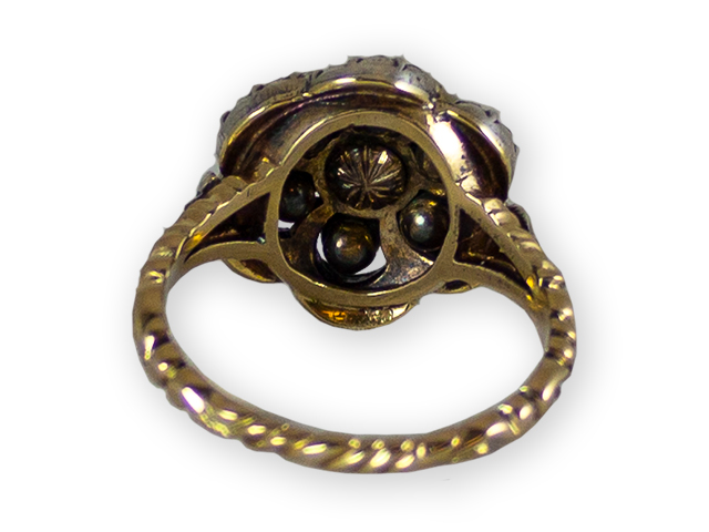 dutch-14K-rosecut-diamond-cluster-ring-1970