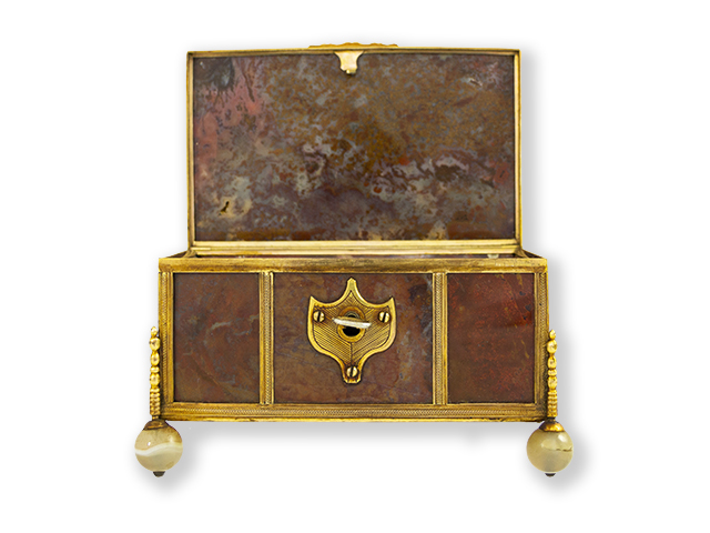 Grand-Tour-agate-gilt-mounted-casket-Italy-1880